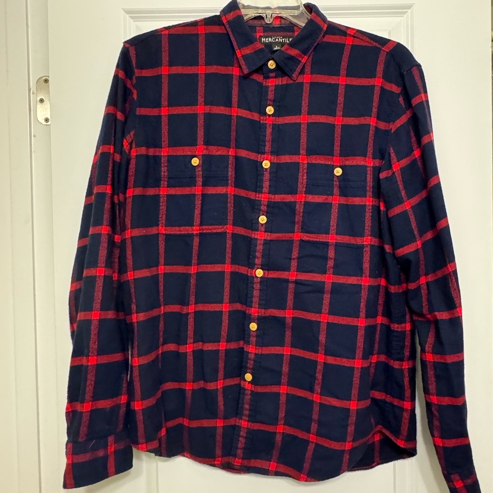 J. Crew Flannel Button Down Classic Shirt Size Large